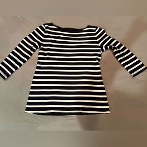 Talbots Navy White Top  Petite Small